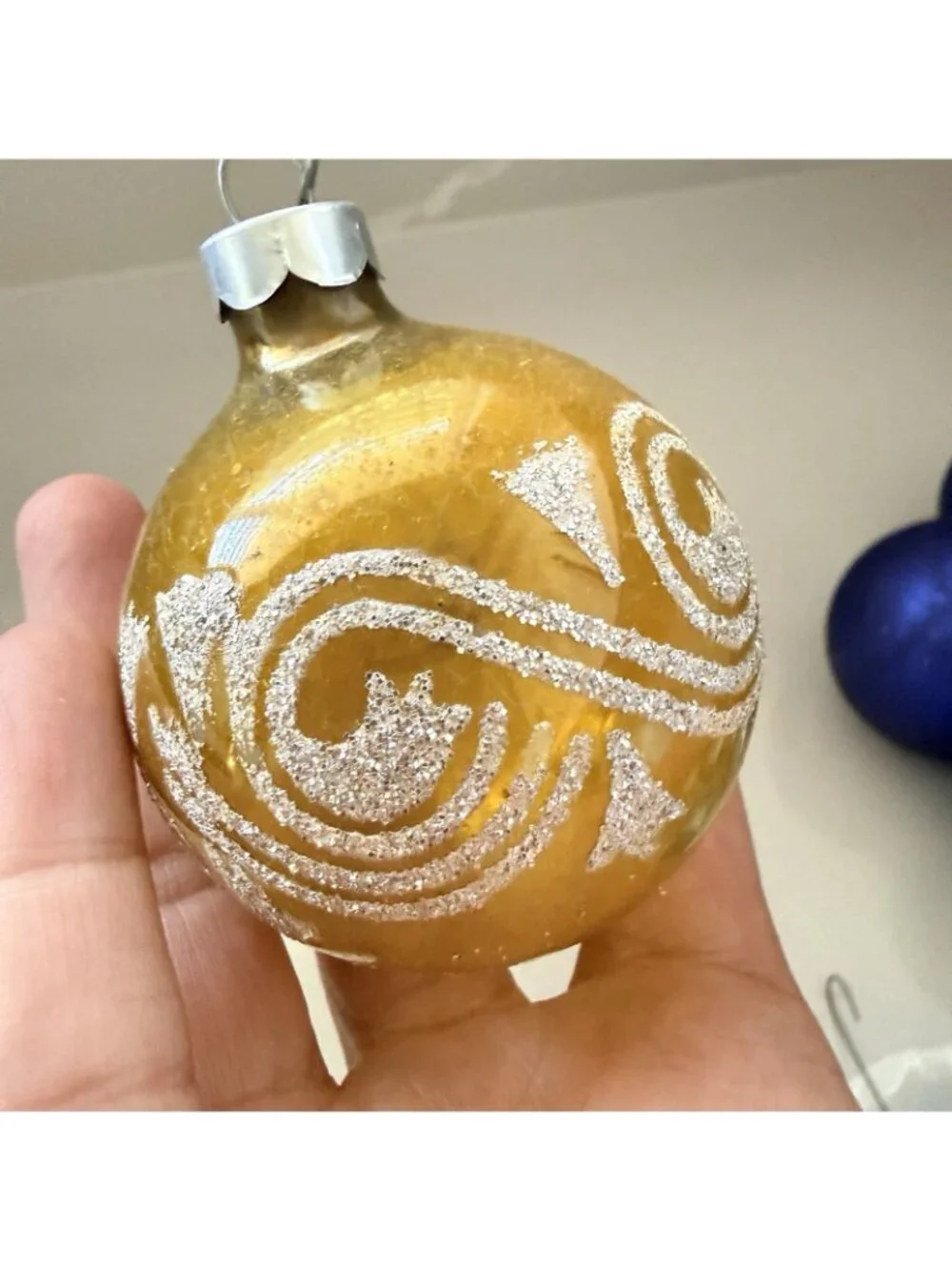 Vintage Lot Of 16 Shiny Brite Mercury Glass Handmade Christmas Ornaments